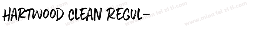 Hartwood Clean Regul字体转换